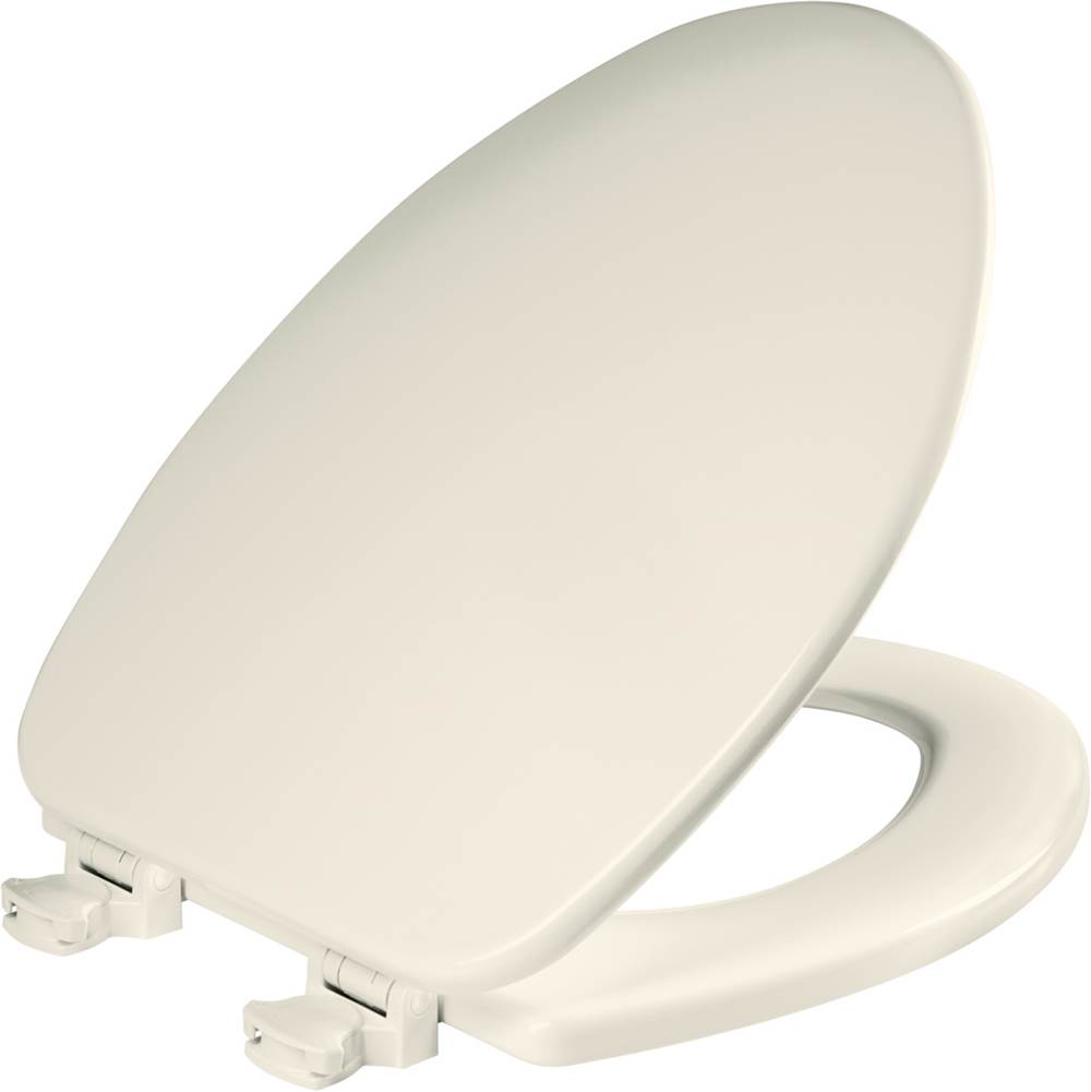 Church Elongated Enameled Wood Toilet Seat Biscuit Removes for Cleaning