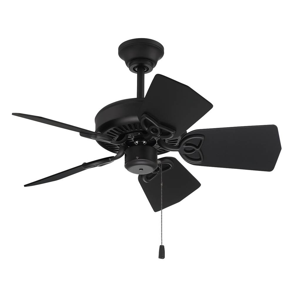 Craftmade 30'' Piccolo Ceiling Fan in Flat Black with reversible blades included