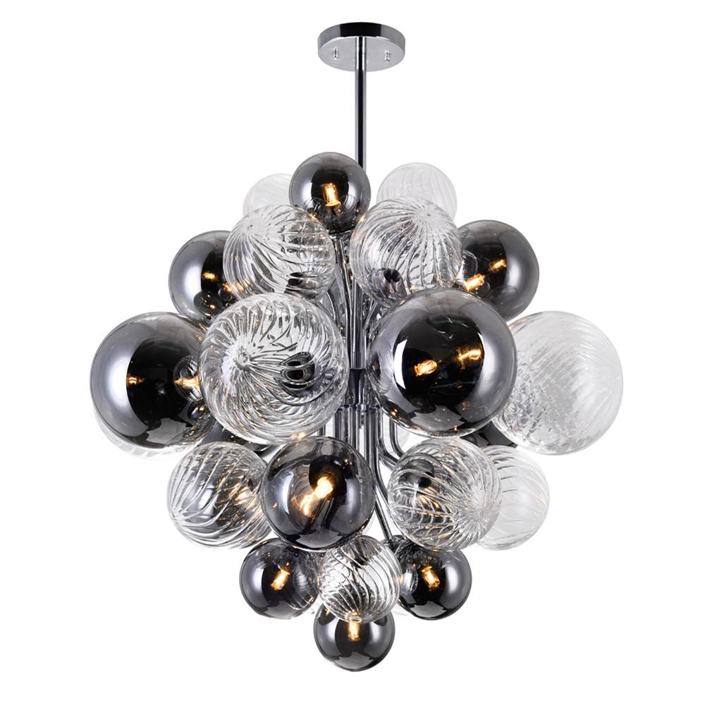 CWI Lighting Pallocino 15 Light Chandelier With Chrome Finish