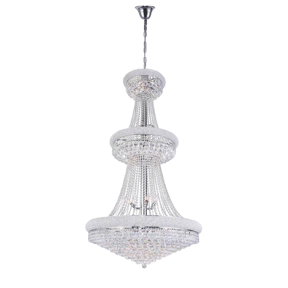 CWI Lighting Empire 34 Light Down Chandelier With Chrome Finish