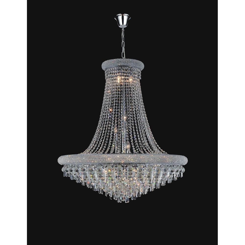 CWI Lighting Kingdom 20 Light Down Chandelier With Chrome Finish