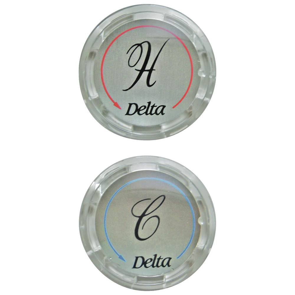 Delta Faucet Other Button Set - Hot / Cold - Clear