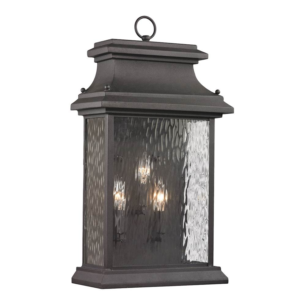 Elk Lighting Forged Provincial 23'' High 3-Light Outdoor Sconce - Charcoal