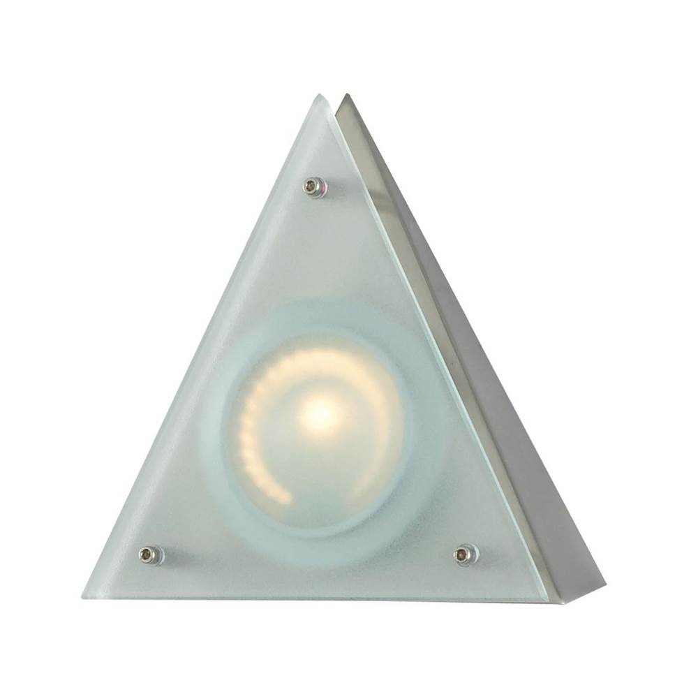 Elk Lighting Zee-Puk Wedge W/Lamp. Frosted Lens / Stainless Steel Finish/Triangle Shade
