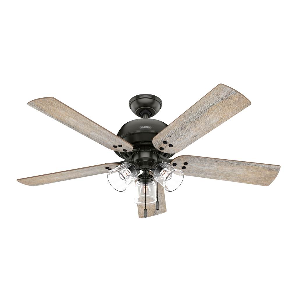 Hunter 52 inch Shady Grove Noble Bronze Ceiling Fan with LED Light Kit and Pull Chain