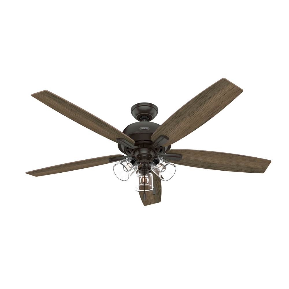 Hunter 60 inch Dondra Noble Bronze Ceiling Fan with LED Light Kit and Pull Chain