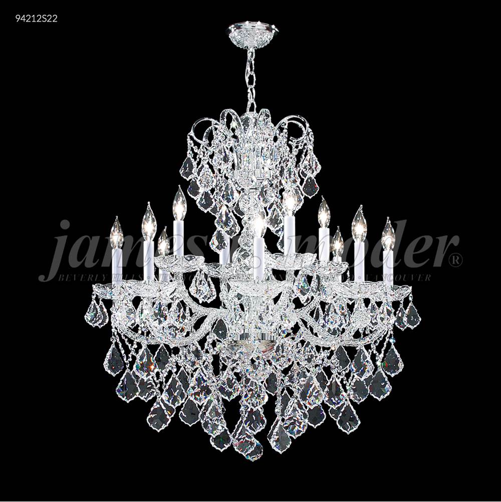James R Moder Vienna 12 Glass Light Chandelier