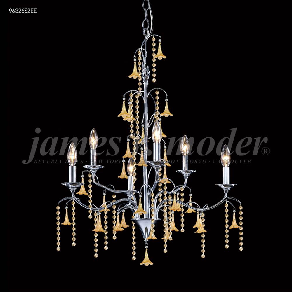 James R Moder Murano Collection 6 Light Chandelier