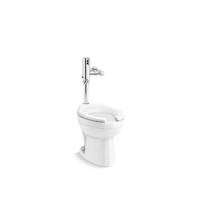 Kohler Wellcomme™ Ultra Commercial antimicrobial toilet with Mach® Tripoint® touchless 1.0 gpf HES-powered flushometer