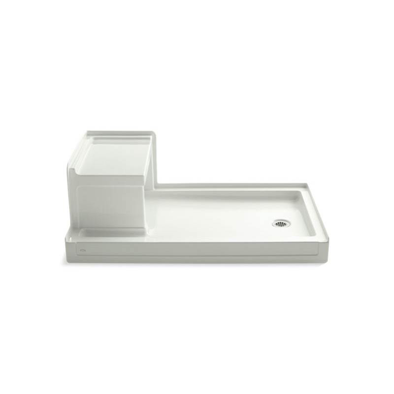 Kohler Tresham® 60'' x 36'' single threshold right-hand drain shower base with integral left-hand seat