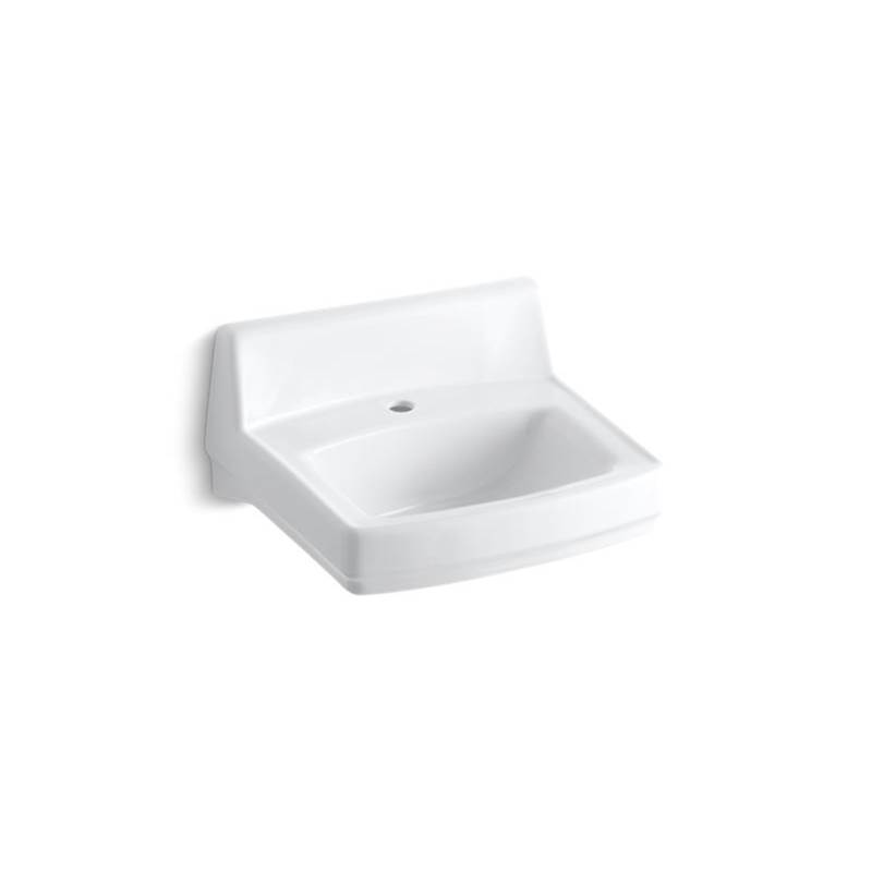 Kohler Greenwich™ 20-3/4'' x 18-1/4'' wall-mount/concealed arm carrier bathroom sink with single faucet hole
