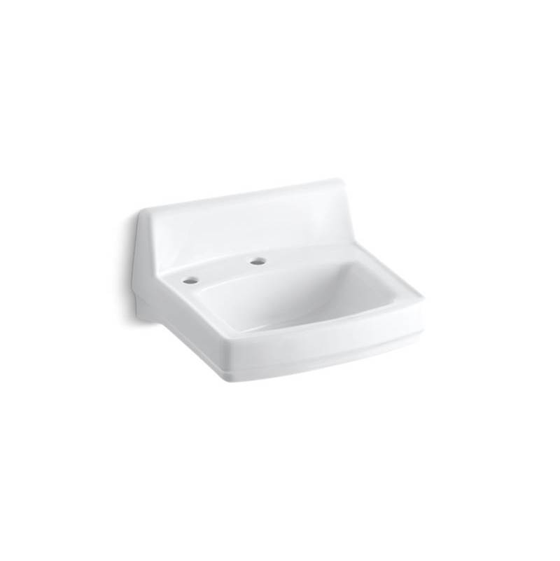 Kohler Greenwich™ 20-3/4'' x 18-1/4'' wall-mount/concealed arm carrier bathroom sink with single faucet hole and left-hand soap dispenser hole
