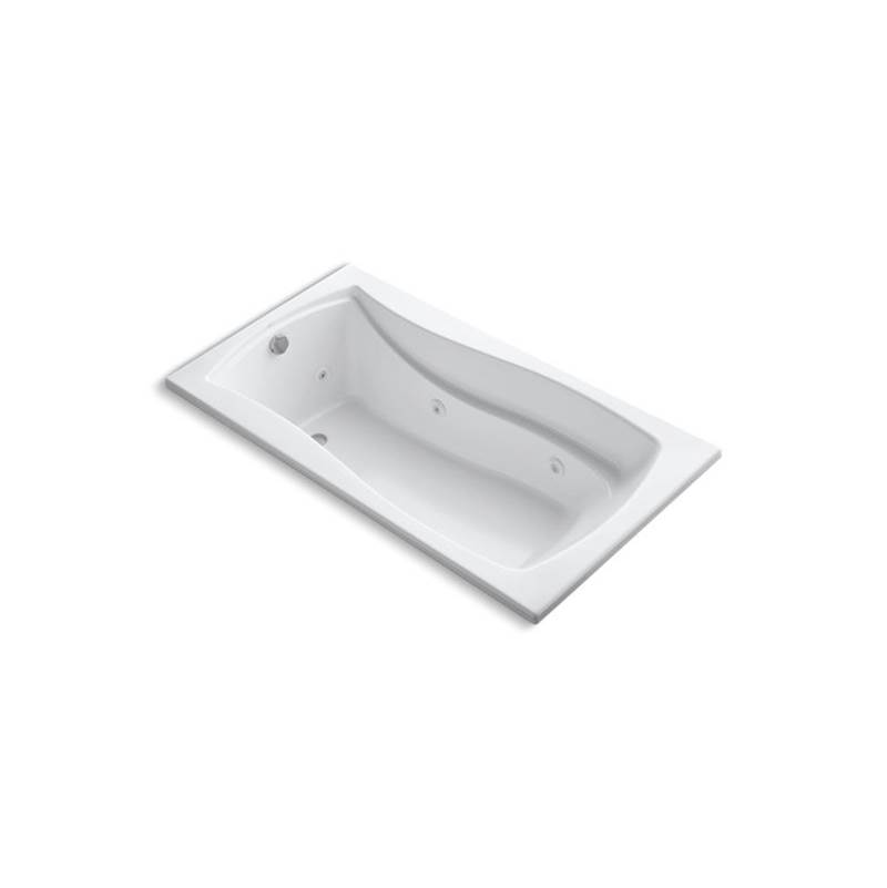 Kohler Mariposa® 66'' x 35-7/8'' drop-in whirlpool bath with end drain, custom pump location and heater