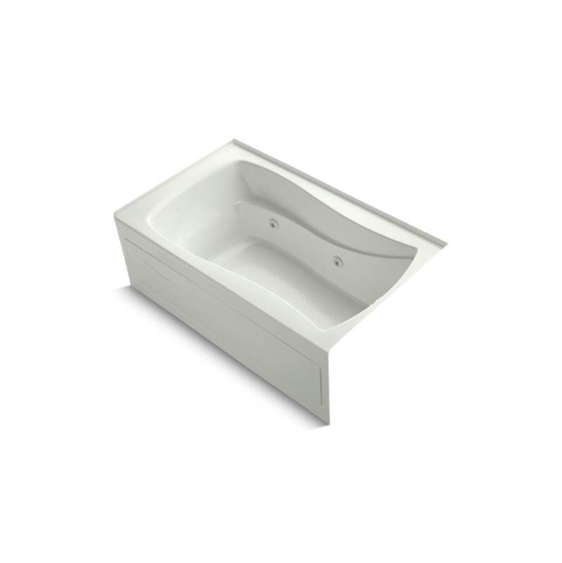 Kohler Mariposa® 60'' x 36'' alcove whirlpool with integral apron, integral flange, right-hand drain and adjustable jets