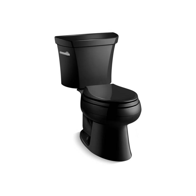 Kohler Wellworth® Two-piece elongated 1.28 gpf toilet with tank cover locks