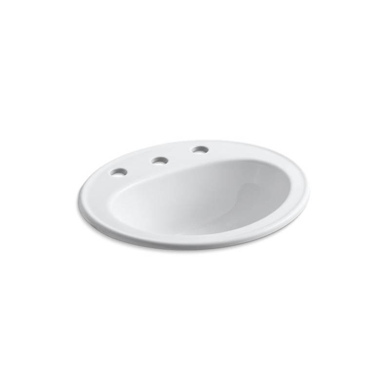 Kohler Pennington® Drop-in bathroom sink with 8'' widespread faucet holes