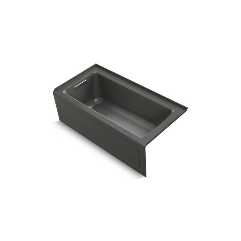 Kohler Archer® 60'' x 30'' alcove bath with Bask® heated surface, integral apron, integral flange and left-hand drain