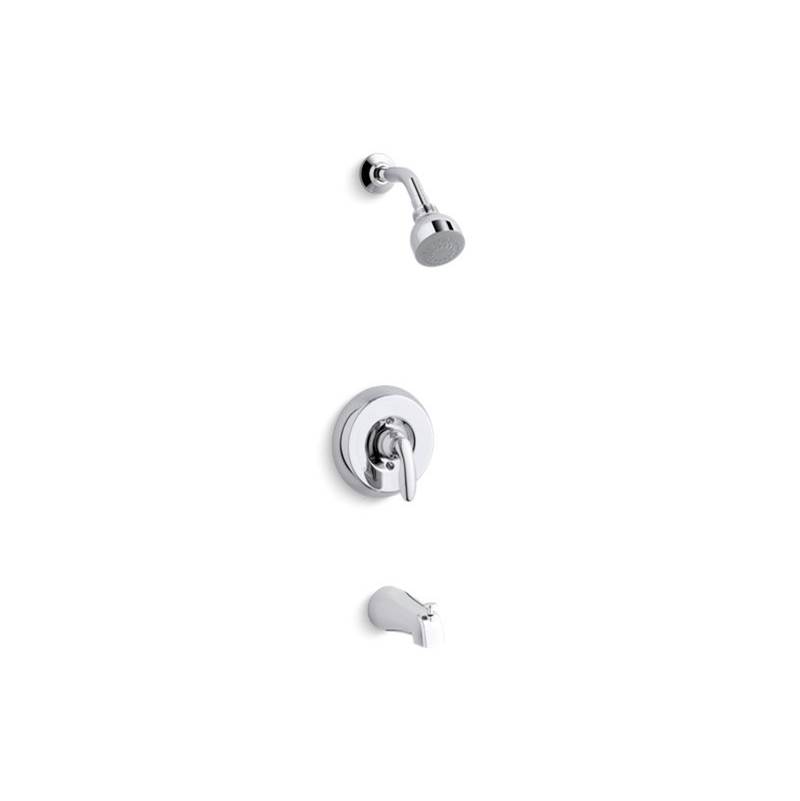Kohler Coralais® Rite-Temp(R) bath and shower valve trim with lever handle, slip-fit spout and 2.5 gpm showerhead, project pack