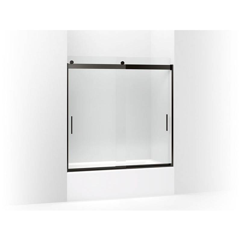 Kohler Levity® Sliding bath door, 59-3/4'' H x 56-5/8 - 59-5/8'' W, with 1/4'' thick Crystal Clear glass