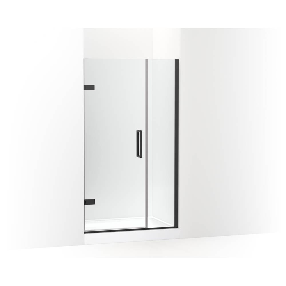 Kohler Composed 39-5/8-in–40-3/8-inw X 71-1/2-inh Frameless Pivot Shower Door With 3/8-in Crystal Clear Glass And Back-to-back Vertical Door Pulls