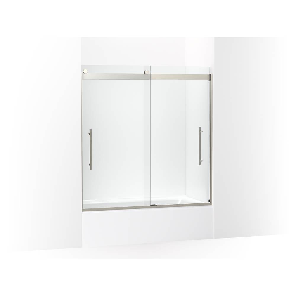Kohler Levity Plus less Sliding Bath Door, 61-9/16 in. H X 56-5/8 - 59-5/8 in. W, With 5/16 in.-Thick Crystal Clear Glass