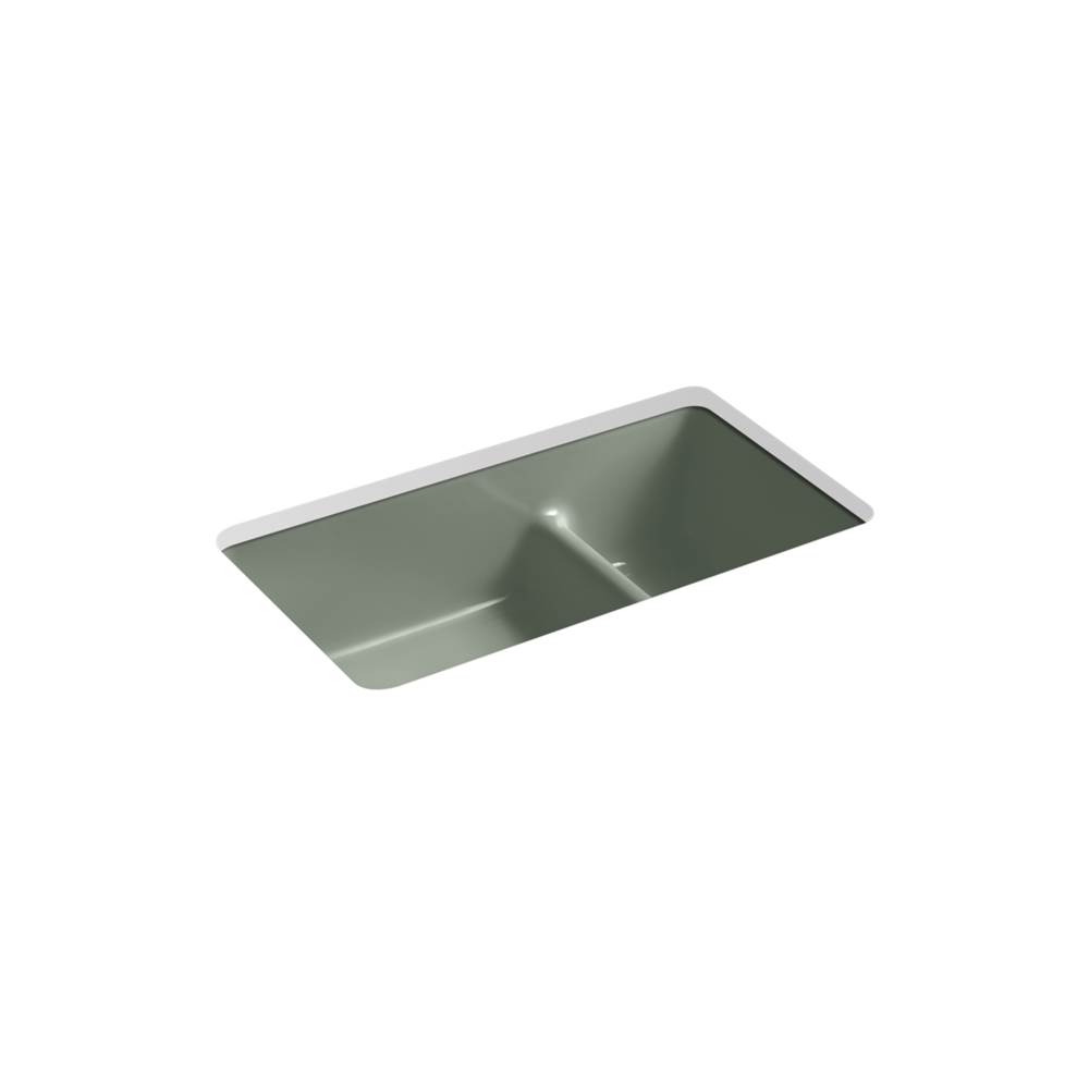 Kohler Iron/Tones Smart Divide 33 in. Top-/Undermount Double-Bowl Kitchen Sink