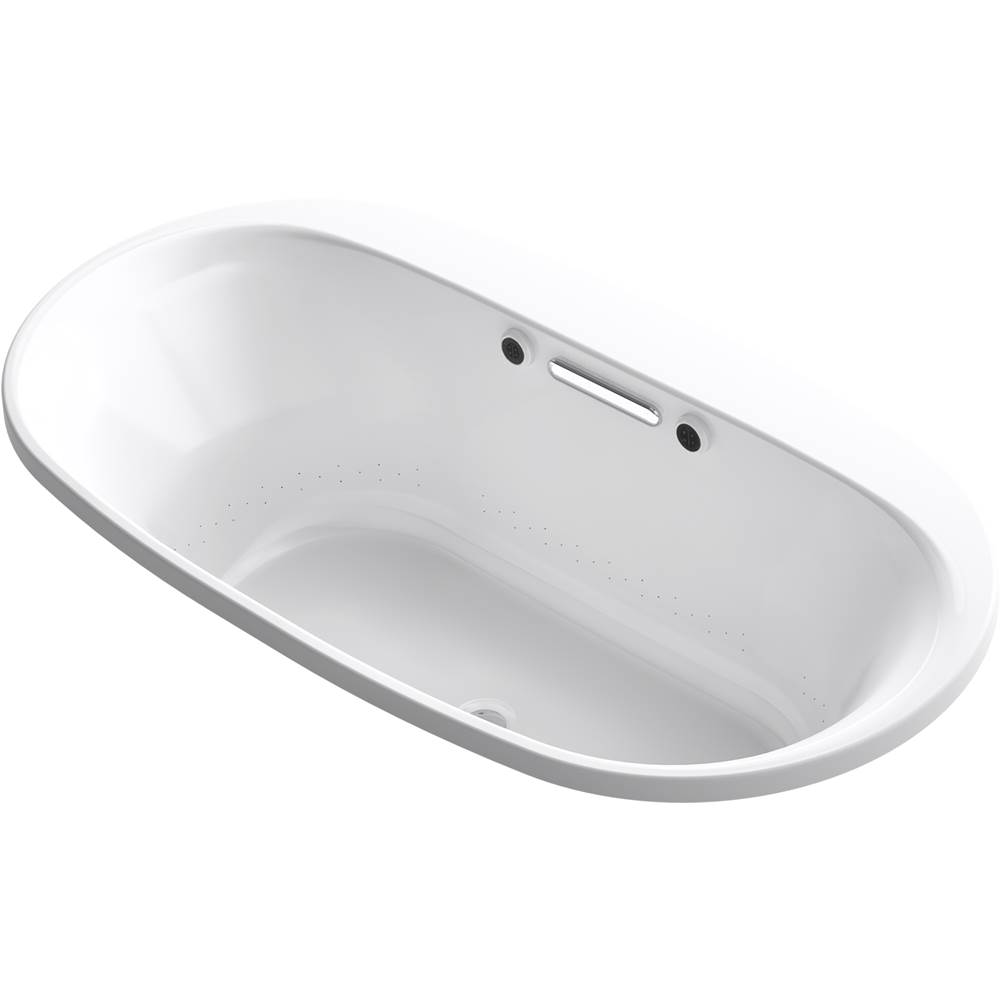 Kohler Underscore® Oval 66'' x 36'' Heated BubbleMassage™ air bath with Bask® heated surface