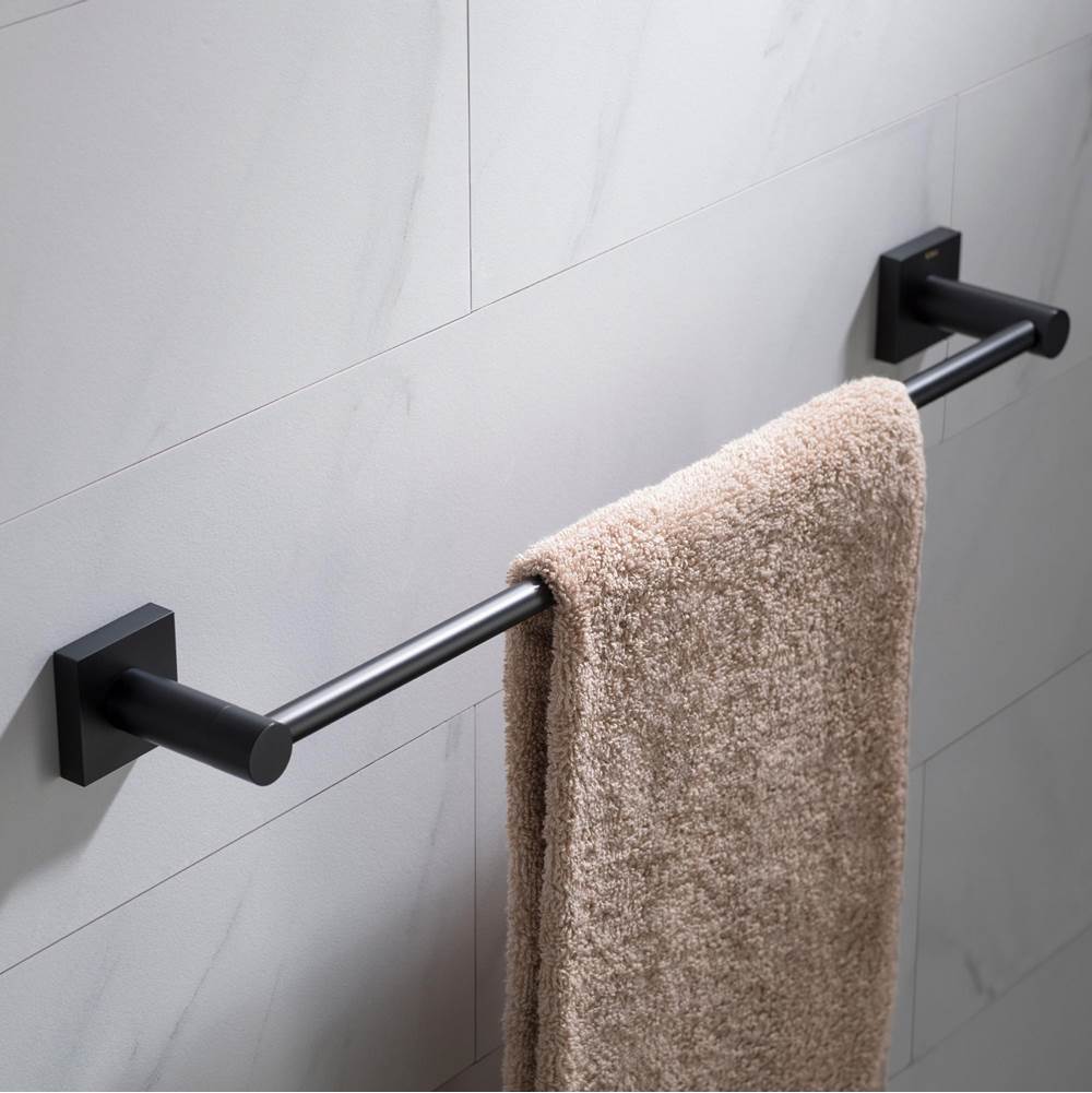 Kraus Ventus 18-inch Bathroom Towel Bar, Matte Black Finish