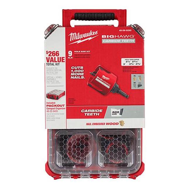 Milwaukee Tool 9 Pc Big Hawg With Carbide Teeth Packout Kit