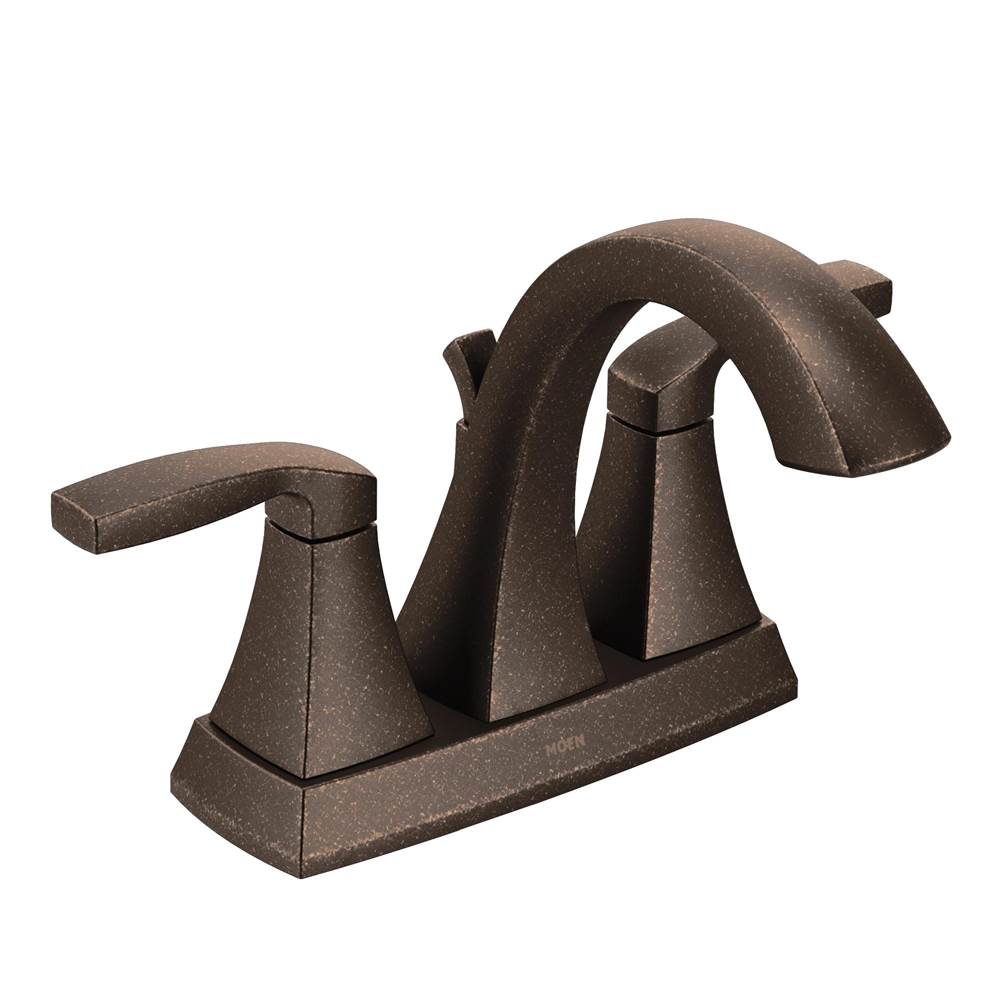 Moen Voss Two-Handle High-Arc Centerset Bathroom Faucet with Drain Assembly, Oil-Rubbed Bronze