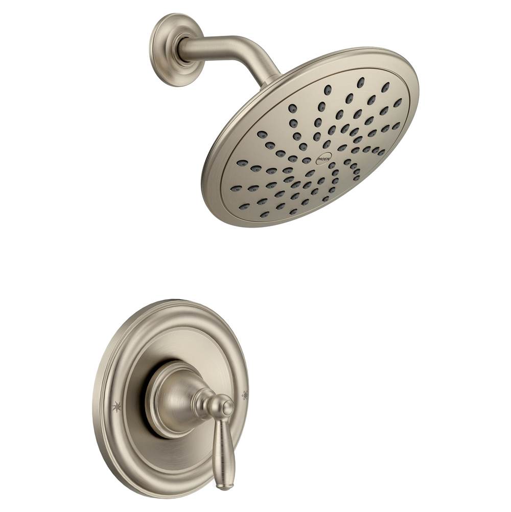 Moen Brantford Posi-Temp Rain Shower Single-Handle Shower Only Faucet Trim Kit in Brushed Nickel (Valve Sold Separately)