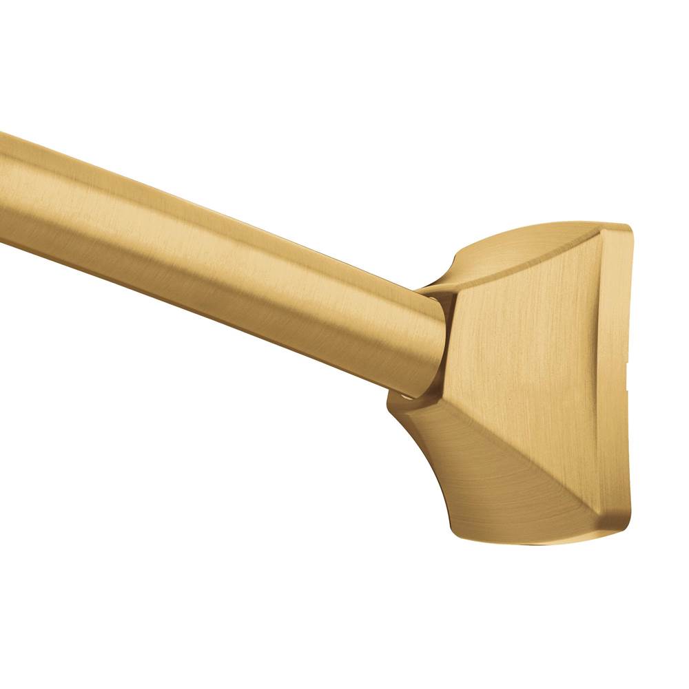 Moen Brushed Gold Adjustable Curved Shower Rod