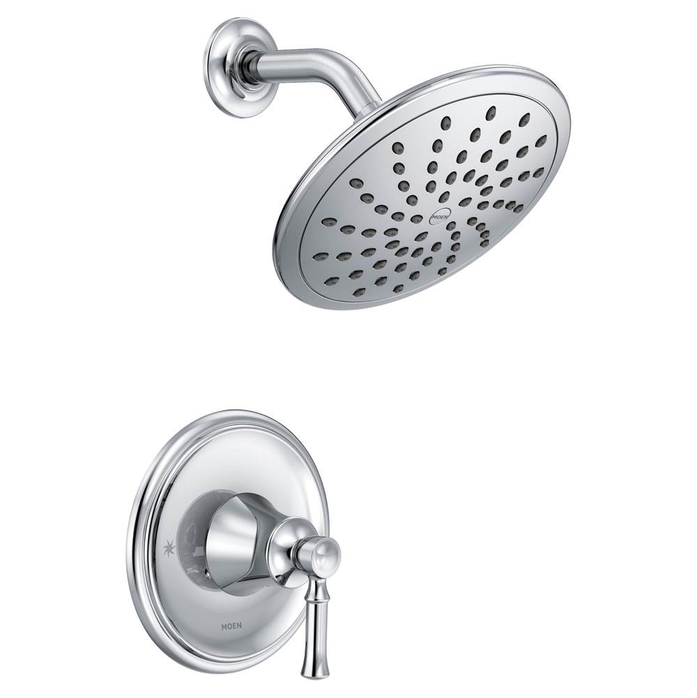 Moen Dartmoor Posi-Temp Rain Shower Single-Handle Shower Only Faucet Trim Kit in Chrome (Valve Sold Separately)