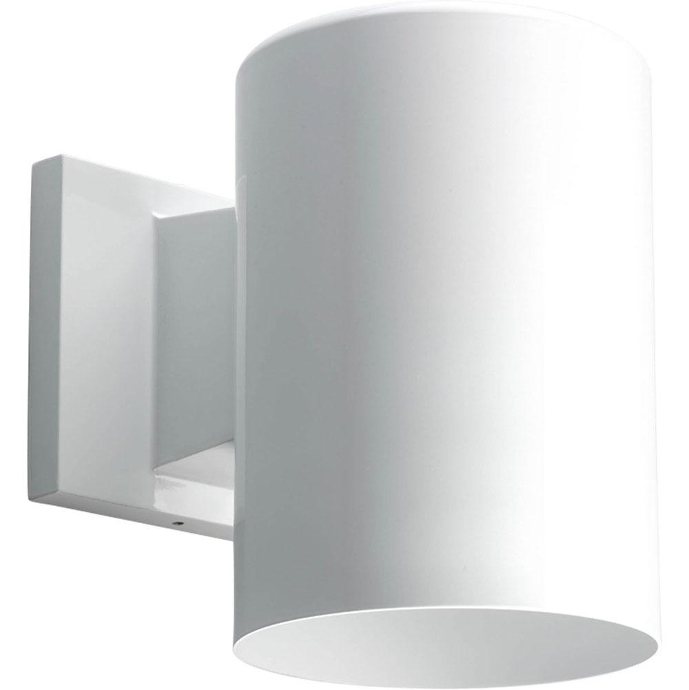 Progress Lighting 5'' White Outdoor Wall Cylinder