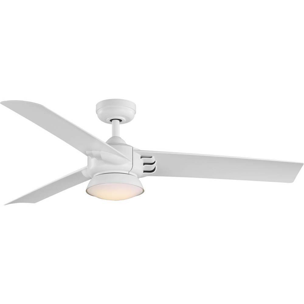 Progress Lighting Edwidge Collection 3-Blade White 52-Inch DC Motor LED Contemporary Ceiling Fan