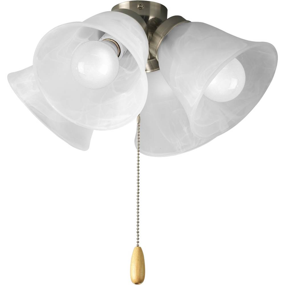 Progress Lighting AirPro Collection Four-Light Ceiling Fan Light
