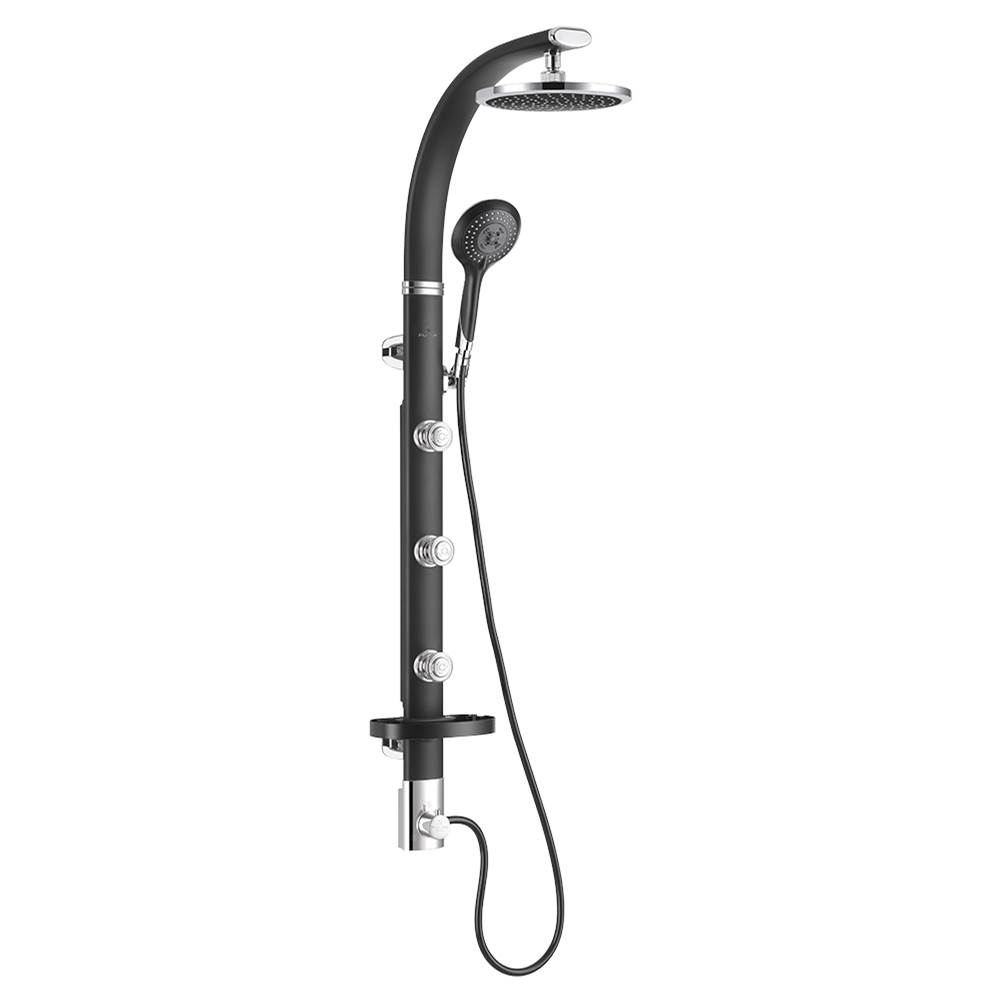 Pulse Shower Spas PULSE ShowerSpas Bonzai Black Aluminum Shower System