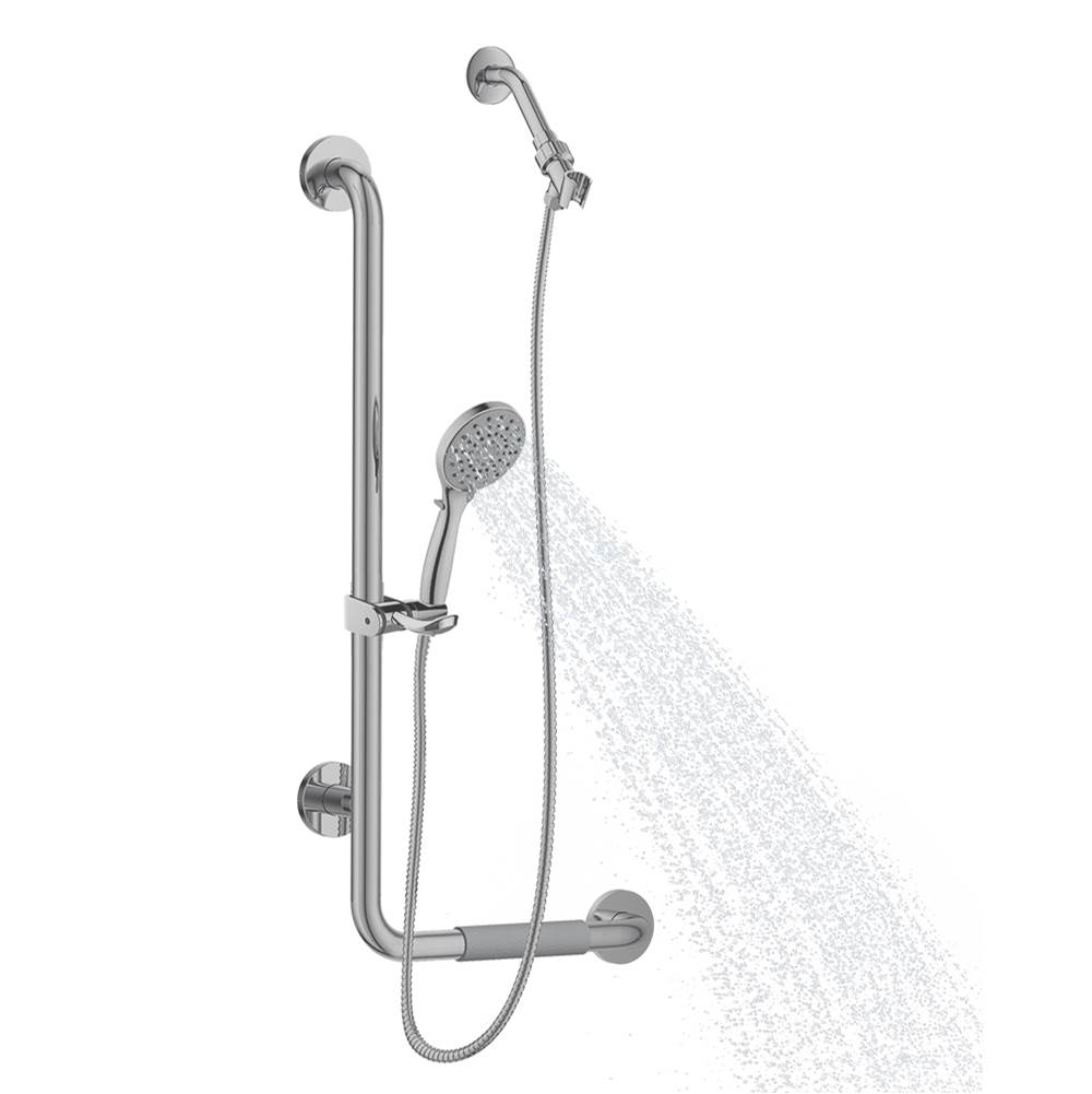 Pulse Shower Spas PULSE ShowerSpas ErgoSlideBar Stainless Steel Brushed - Right