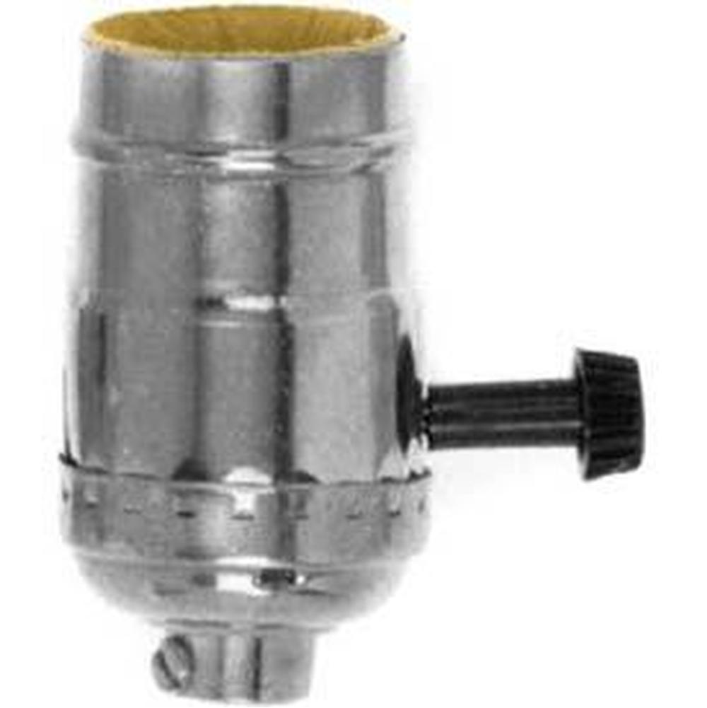 Satco Solid Brass Polished Nickel 3 Way Tk Socket with Ss