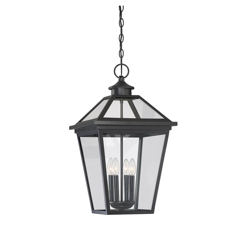 Savoy House Ellijay 4-Light Outdoor Hanging Lantern in Black