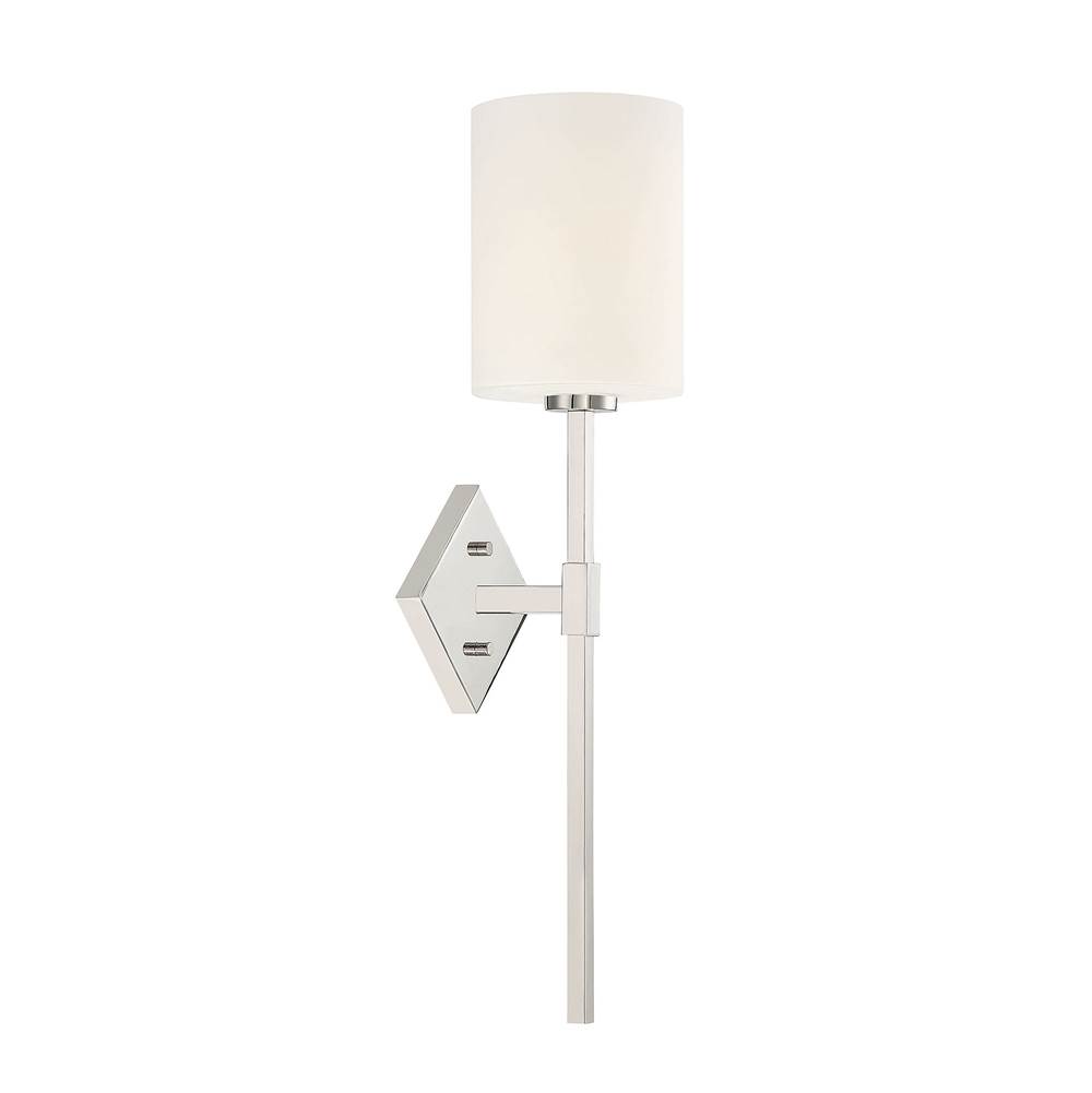 Savoy House Destin 1-Light Wall Sconce in Polished Nickel