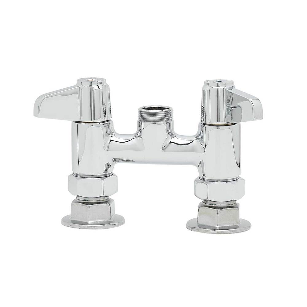 T&S Brass Equip Base Faucet, 4'' Deck Mount, Swivel Outlet, Less Nozzle