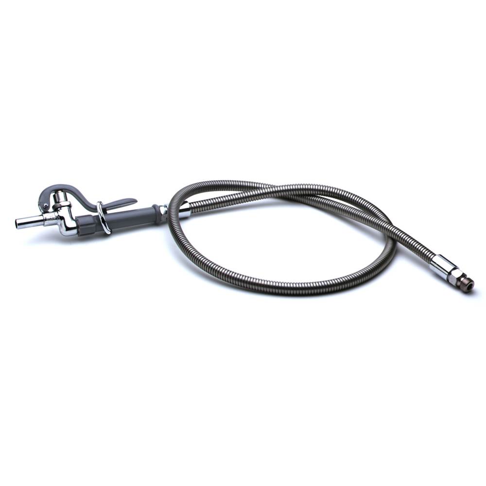 T&S Brass Pot & Glass Filler, Straight End Nozzle, 68'' Flexible Stainless Steel Hose