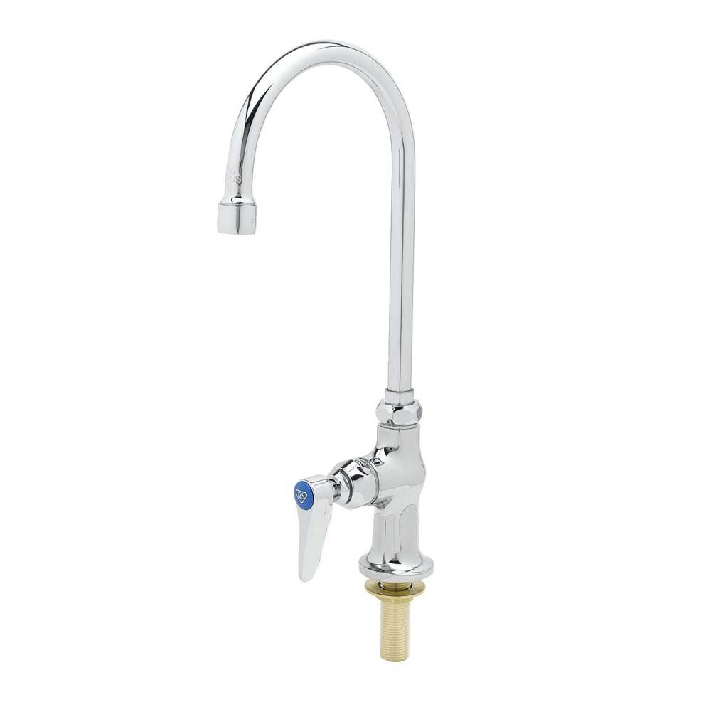 T&S Brass Single Pantry Faucet, Deck Mount, Swivel/Rigid Gooseneck, Stream Regulator