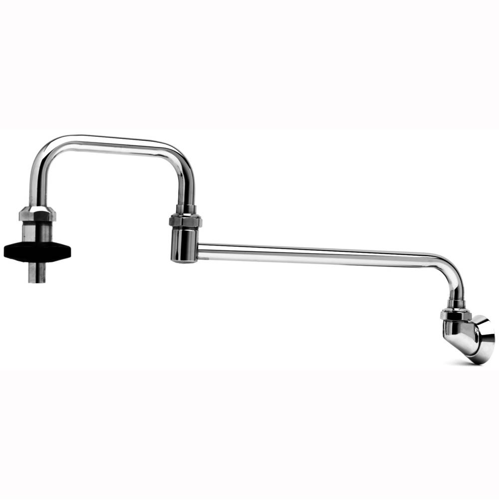 T&S Brass Pot Filler, Wall Mount, 24'' Double-Joint Nozzle, 1/2'' NPT Inlet, Insulated On-Off Control