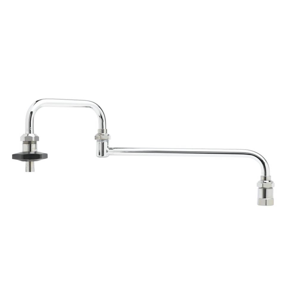 T&S Brass Pot Filler, Deck Mount, 18'' Double Joint Nozzle, 1/2'' NPT Inlet, Insulated On-Off Control