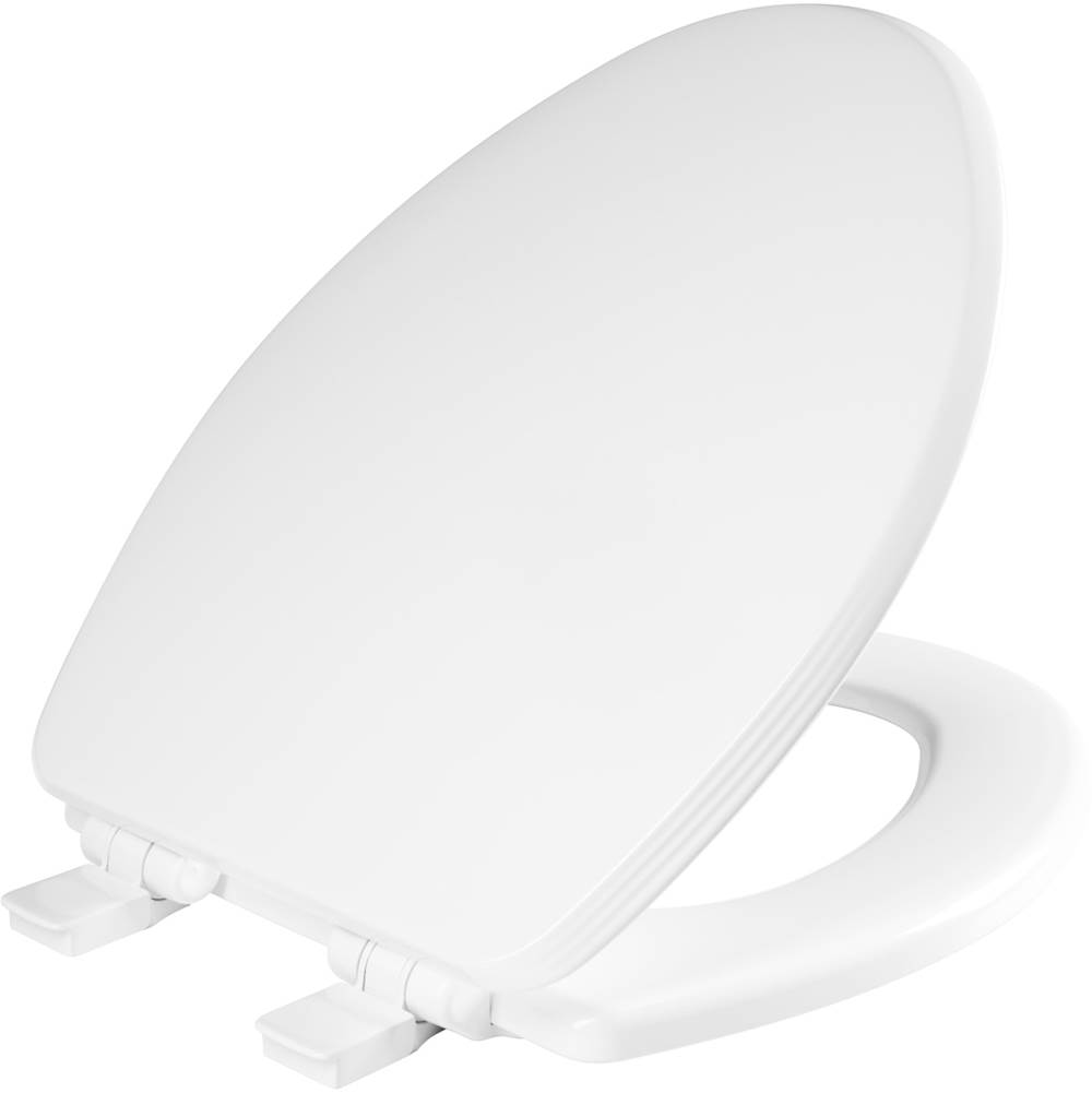 Bemis Bemis Ashland™ Elongated Enameled Wood Toilet Seat in White with STA-TITE®, Easy-Clean®, Whisper-Close® and Precision Seat Fit™ Adjustable Hinge