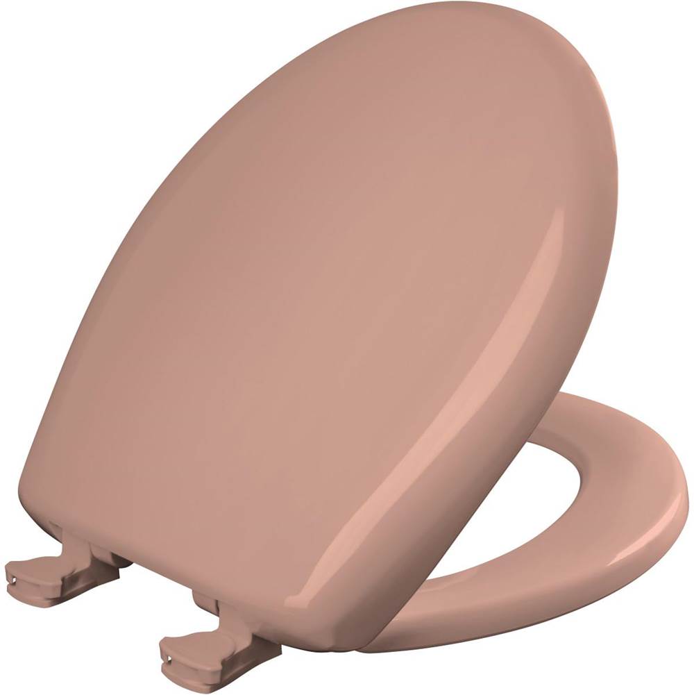 Bemis Round Plastic Toilet Seat with WhisperClose with EasyClean & Change Hinge and STA-TITE in Wild Rose