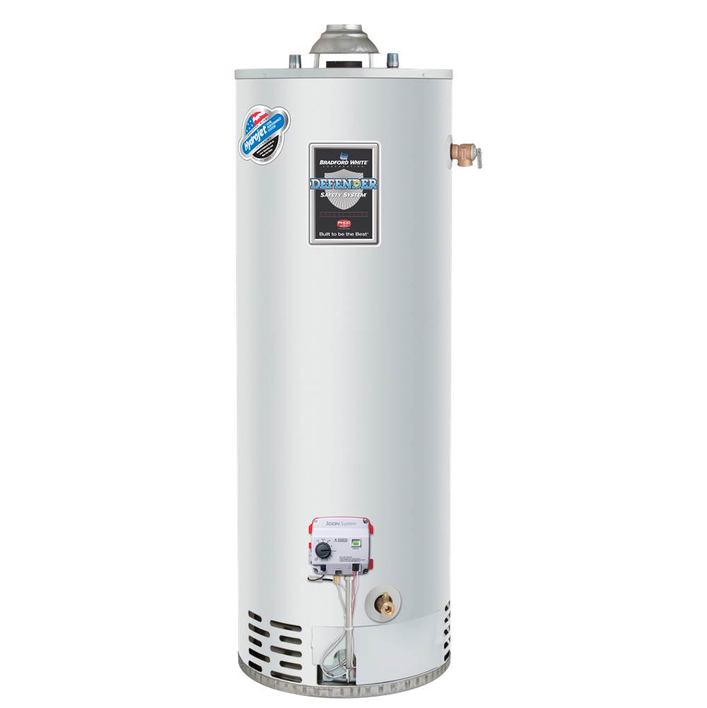 Bradford White Defender Safety System®, 50 Gallon Tall Residential Gas (Liquid Propane) Atmospheric Vent Water Heater