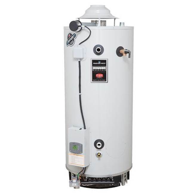 Bradford White 98 Gallon Commercial Gas (Natural) Atmospheric Vent ASME Water Heater with Flue Damper and Electronic Ignition